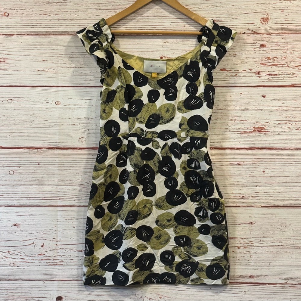 NWT Anthropologie Leifsdottir Leaf Print Mini Dress Sz 6 - Picture 2 of 15